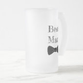 Best Man Bow Stropdas Frosted Beer Mok (Voorkant rechts)