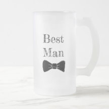 Best Man Bow Stropdas Frosted Beer Mok