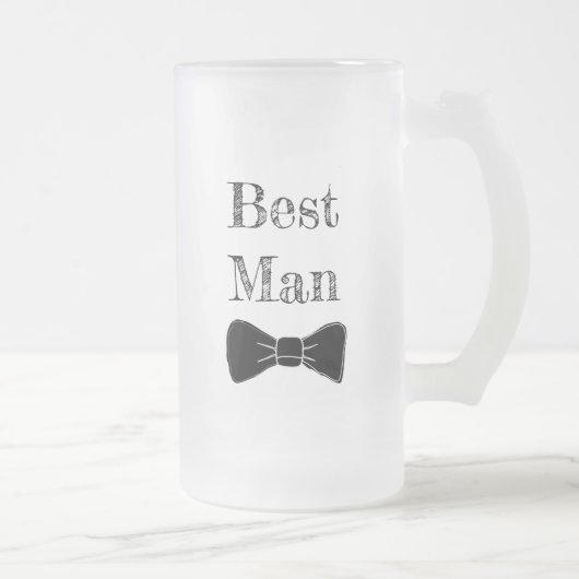 Best Man Bow Stropdas Frosted Beer Mok (Rechts)