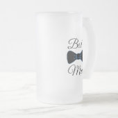 Best Man Bow Stropdas Frosted Beer Mok (Voorkant rechts)