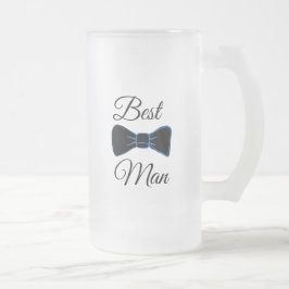 Best Man Bow Stropdas Frosted Beer Mok
