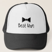 Best Man Bow Stropdas Trucker Pet (Voorkant)