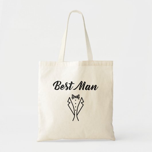 Best Man Bowtie Tuxedo Wedding Gift Tote Bag (Voorkant)