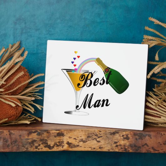 Best Man Champagne Toast Fotoplaat (Zijkant)