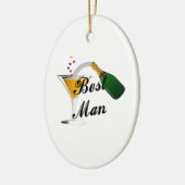 Best Man Champagne Toast Keramisch Ornament (Links)