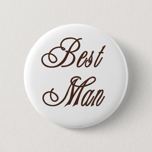 Best Man Classy Browns Ronde Button 5,7 Cm (Voorkant)