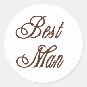 Best Man Classy Browns Ronde Sticker