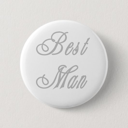 Best Man Classy Grays Ronde Button 5,7 Cm (Voorkant)