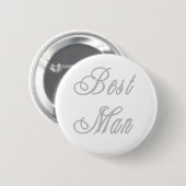 Best Man Classy Grays Ronde Button 5,7 Cm (Voorkant /achterkant)