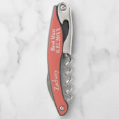 Best Man Coral Wedding Kurkentrekkers (Achterkant)