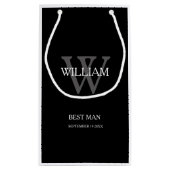 Best Man Custom Modern Chic Classy Klein Cadeauzakje (Achterkant)