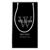 Best Man Custom Modern Chic Classy Klein Cadeauzakje (Voorkant)