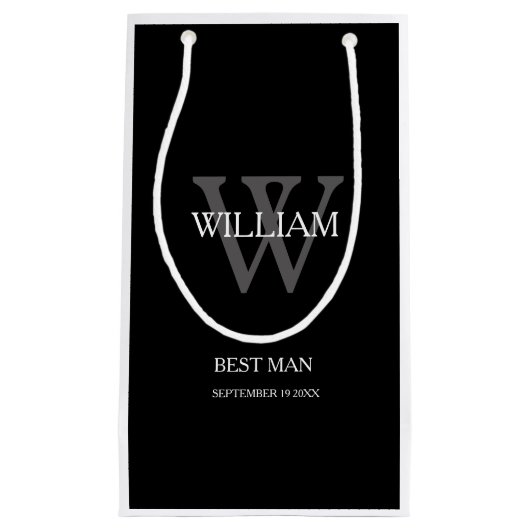 Best Man Custom Modern Chic Classy Klein Cadeauzakje (Voorkant)