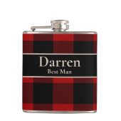 Best Man Custom Name on Buffalo Play Heupfles (Voorkant)