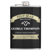 Best Man Custom Wedding Heupfles (Voorkant)