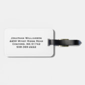 Best Man Custom Wedding Modern Monogram Bagagelabel (Achterkant horizontaal)