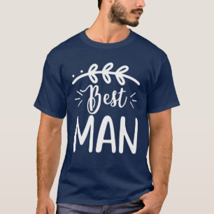 Best Man Cute Wedding Matching Passen getrouwd Bac T-shirt