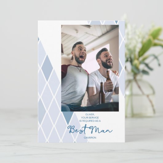 Best Man Elegant Abstract Photo Sophisticated (Staand voorkant)