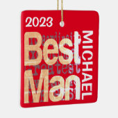 Best Man Extraordinaire CUSTOM Keramisch Ornament (Rechts)