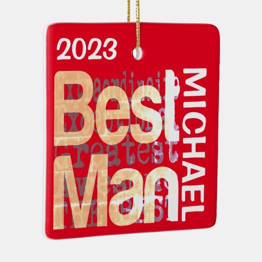 Best Man Extraordinaire CUSTOM Keramisch Ornament (Rechts)