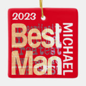Best Man Extraordinaire CUSTOM Keramisch Ornament (Voorkant)