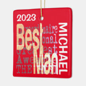 Best Man Extraordinaire CUSTOM Keramisch Ornament (Links)