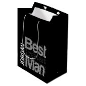 Best Man Extraordinaire CUSTOM Medium Cadeauzakje (Voorkant Gekanteld)