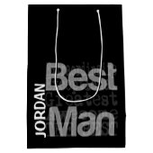 Best Man Extraordinaire CUSTOM Medium Cadeauzakje (Achterkant)
