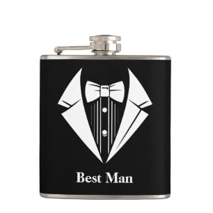 Best Man Flask met Vinyl Bekleding Heupfles
