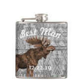 Best Man Flask  Moose Heupfles (Voorkant)