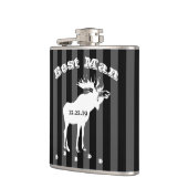 Best Man Flask  Moose Heupfles (Links)