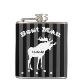 Best Man Flask  Moose Heupfles (Voorkant)
