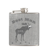 Best Man Flask  Moose Heupfles (Voorkant)