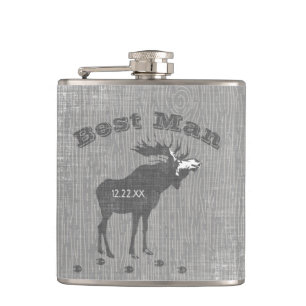 Best Man Flask Moose Heupfles