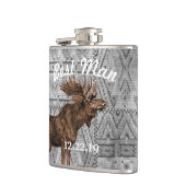 Best Man Flask  Moose Heupfles (Links)