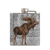 Best Man Flask  Moose Heupfles (Achterkant)