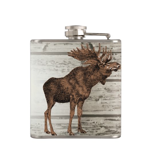 Best Man Flask Moose Heupfles (Achterkant)