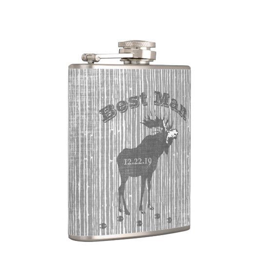 Best Man Flask  Moose Heupfles (Rechts)