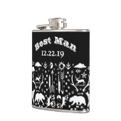 Best Man Flask  Moose Heupfles (Links)