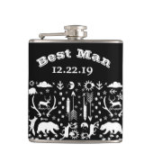 Best Man Flask  Moose Heupfles (Voorkant)