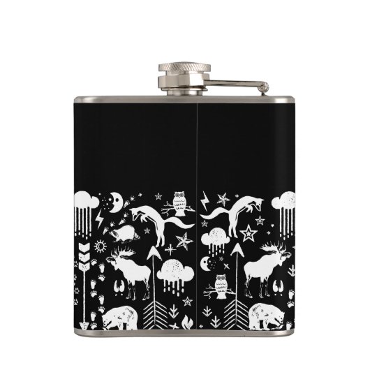 Best Man Flask  Moose Heupfles (Achterkant)