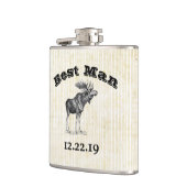 Best Man Flask  Moose Heupfles (Links)