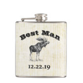 Best Man Flask  Moose Heupfles (Voorkant)