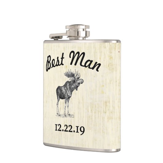 Best Man Flask Moose Heupfles (Links)