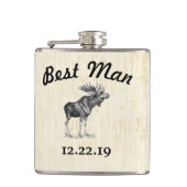 Best Man Flask Moose Heupfles (Voorkant)