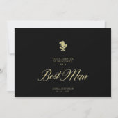 Best Man Funny Wedding Minimalist proposal Kaart (Voorkant)