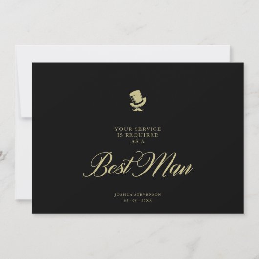 Best Man Funny Wedding Minimalist proposal Kaart (Voorkant)