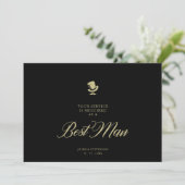 Best Man Funny Wedding Minimalist proposal Kaart (Staand voorkant)