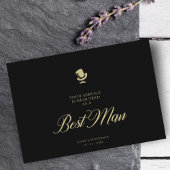 Best Man Funny Wedding Minimalist proposal Kaart