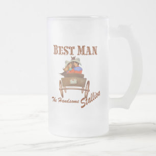 Best Man Gift 16 oz Frosted Beer Mok